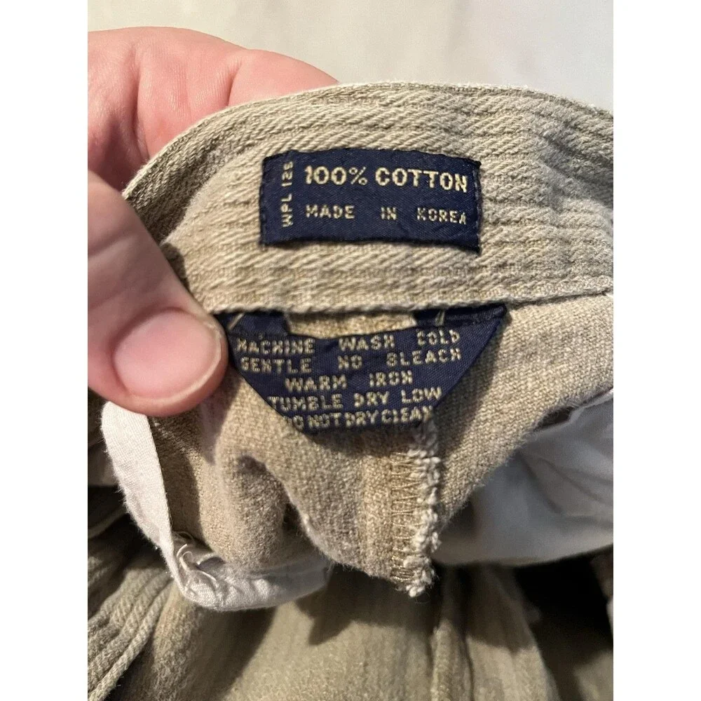 VTG Chaps Ralph Lauren Boy Scout Tag Corduroy Field Pants Flap Pocket 35x30